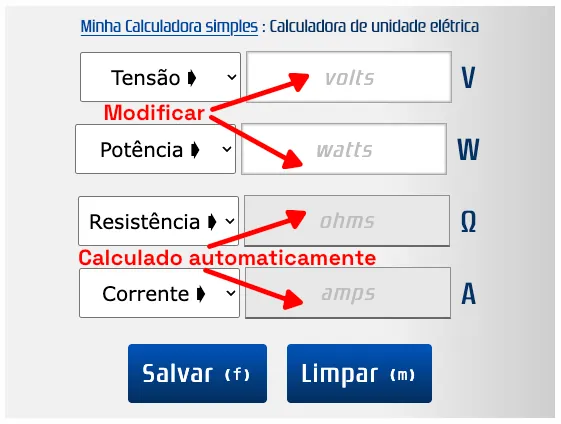 Entender o funcionamento do conversor de unidade elétrica