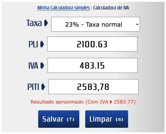 PITI aproximado de R$ 0,01