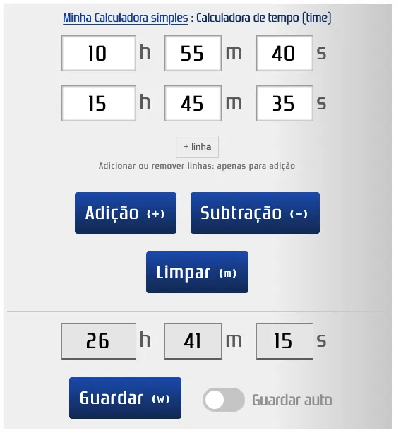 Calcular o tempo ou a duração